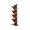 Levede Rotating Bookshelf 8-Tier Wooden Tree Bookcase Home Display Brown