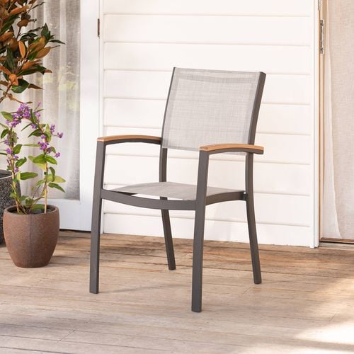 Mimosa 61 x 92cm Italica Aluminium Dining chair Bunnings Australia