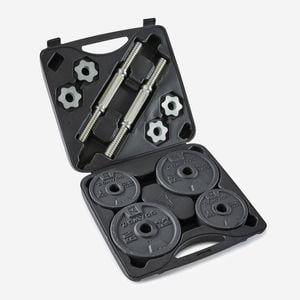 Decathlon | Weight Training 20 Kg Partly Recycled Cast Iron Dumbbells Set - One Size