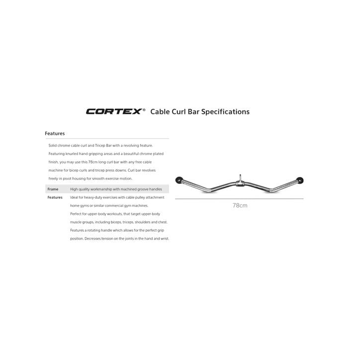 CORTEX Cable Curl Bar Gym Station Attachment Bunnings Australia