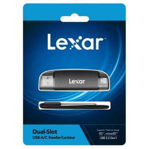 Lexar Dual Slot SD/MicroSD Card Reader Dual USB 3.2