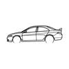 Ignite Laser Honda 2007 Accord Euro Silhouette Metal Wall Art Rustic Metal 47inch/120cm