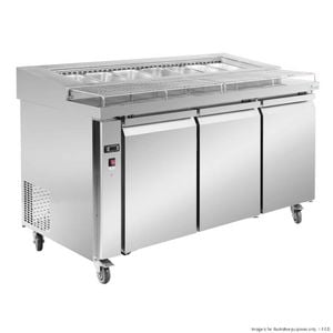 Thermaster PWB150 three door DELUXE Pizza Prep Bench