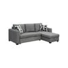 Fontana Pullout Sofa Bed with Storage Chaise Lounge  Sarantino - Grey