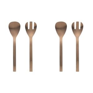 2x 2pc Ecology Forge Stainless Steel Kitchen Salad Servers Matte Copper