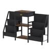 Advwin Storage Record Player Stand w/6 Pockets & Drawer Record Table Stand Storage Up to 200 Albums