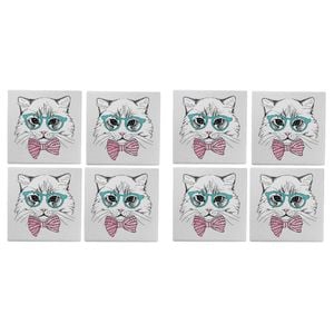 2x 4pc LVD Porcelain Coasters Sophisticated Home/Kitchen Decor 10cm Square
