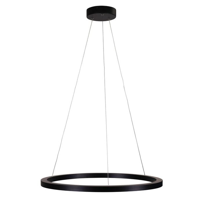 Oriel Lighting Nebula Modern Tricolour LED Halo Pendant Light Black 60cm