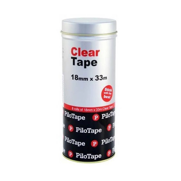 Pilotape Clear Tape (8 rollspk) (18mmx33m)