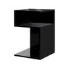 Levede Wooden Bedside Table Drawer Black