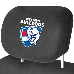 Western Bulldogs Official Afl Universal Headrest Cover Pairs