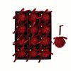 Catzon 12 Pcs Shiny Christmas Ball Ornaments 8CM with Bow for Holiday Wedding Decor-Red