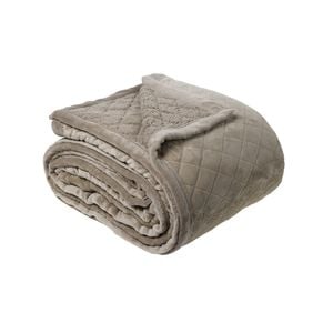 Mansfield 480gsm Sherpa Blanket Silver Grey - Super King Bed