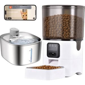 Advwin 6L Automatic Pet Feeder + 4L Automatic Pet Water Fountain