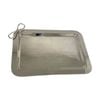 SS Collective Hammered Nickel Finish Rectangle Tray With Bow Large 41.5x29.5cm
