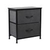 Levede 2 Drawers Bedside Storage Cabinet Dark Grey