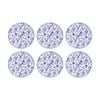 6pk Lvd French Country Ceramic/cork Kitchen Trivet/placemat 25x25cm White/blue
