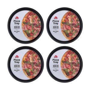 4PK Culinary Kitchen Non-Stick Round Pizza Baking Pan Tray 30cm