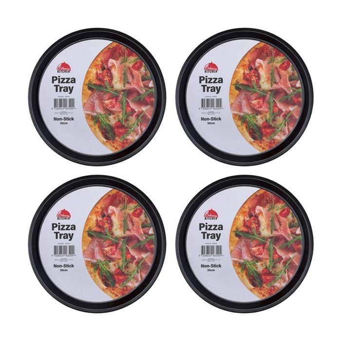 4PK Culinary Kitchen Non-Stick Round Pizza Baking Pan Tray 30cm