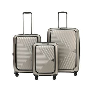 3pc Tosca Space X 20" Carry On 25/29" Trolley Case Set - Champagne