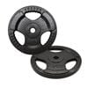 2 Pack of 7.5kg - Total 15kg Standard 26.5mm Triple Handle Hammertone Cast Iron Weight Plate