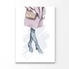 Pink Lady with Peach Colored Bag Print 100% Australian Made 90x120cm (Stretched Canvas)