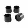 Surface Gard 19mm Black Round Plastic External Chair Tip - 4 Pack