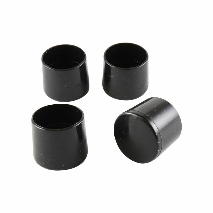 Surface Gard 19mm Black Round Plastic External Chair Tip - 4 Pack