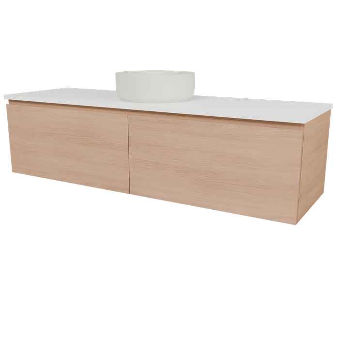 New England Joinery 1500mm Slim SilkSurface Top Wall Hung Vanity