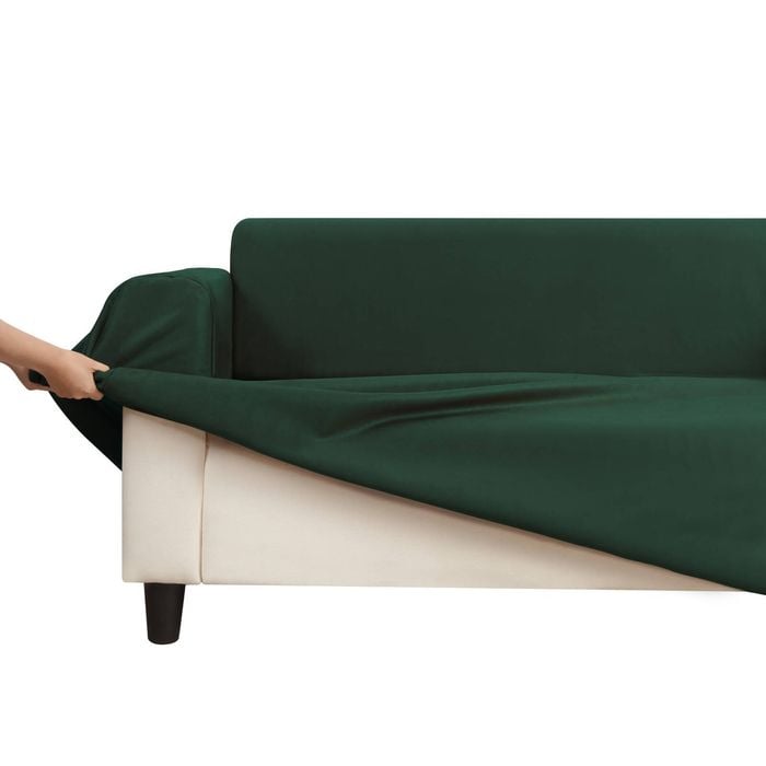Sherwood Home Premium Faux Suede Eden Green 3 Seater Couch Sofa Cover