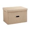 SOGA Large Canvas Storage Box - Beige