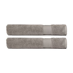 2PK Christy Sovereign Combed Cotton Bath Towel 650GSM Plush Soft Silver King