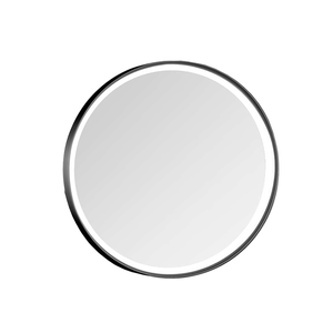 Barelli 800 x 800mm Black Signature High Specification Framed Round Front-Lit LED Mirror