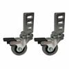 Move It 50mm 40kg Grey TPR On Polypropylene Swivel Right Angle Bracket Castor With Brake - 2 Pack