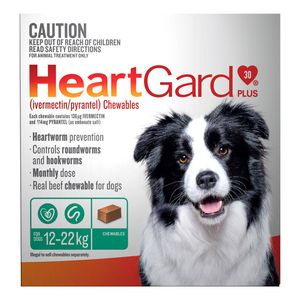 Heartgard Plus Chewables For Medium Dogs 12 To 22 Kg (green) 12 Chews