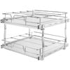 VEVOR 2-Tier Wire Pull Out Cabinet Under Sink Organizer with Basket