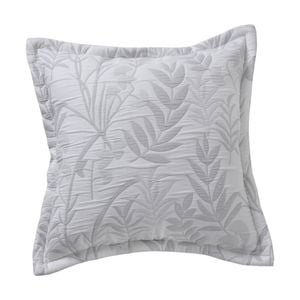 Bianca Ember Botanic Square Grey Polyester/Cotton Decor Cushion 43x43cm
