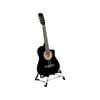 38in Cutaway Acoustic Guitar with guitar bag - Black