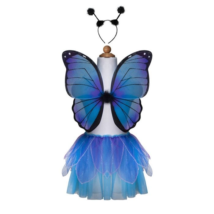 Great Pretenders Size 4-6 Midnight Butterfly Tutu w/ Wings/Headband Kids 3y+