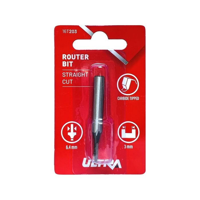 Ultra 6.4 x 3mm Straight Router Bit Bunnings Australia