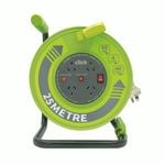 Click 25m Heavy Duty 4 Outlet Cable Reel