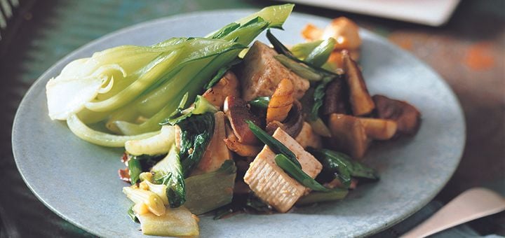 Mushroom and tofu sitr fry