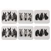 6PK Ashdene Trio 11x9.5cm Square Hardboard/Cork Coaster