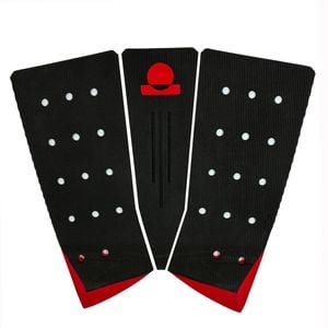 Summer Vibes 3-piece Fish Surfboard Tail Pad / Deck Grip / Traction - Red