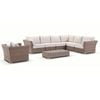 Coco Outdoor Wicker Corner Modular Lounge With Arm Chair And Coffee Table
