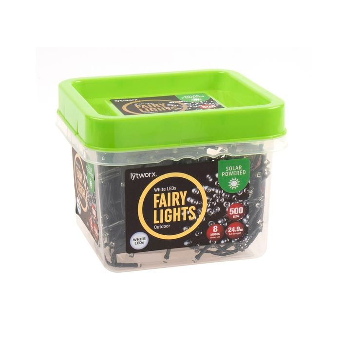 Lytworx Solar White Fairy Lights Pk500