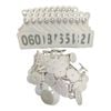1-100 Cattle Number Ear Tags 7x10cm Set - Xl White Cow Sheep Livestock Labels