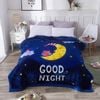 CottonMore Large Ultimate Sherpa Blanket Luxurious Plush Throw Rug 200x230cm - Good Night