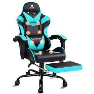 ALFORDSON Massage Gaming Office Chair Cyan