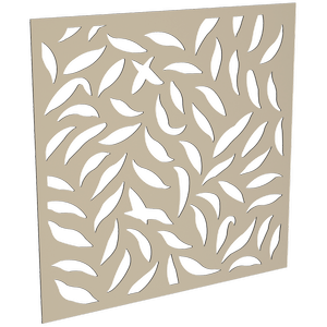 ProtectorAl 300-1200w x 300-1200h Paperbark Large Leaf Unframed Solid Aluminium Decorative Panel 